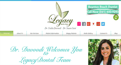 Desktop Screenshot of legacydentalteam.com