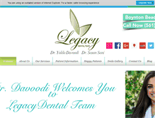 Tablet Screenshot of legacydentalteam.com